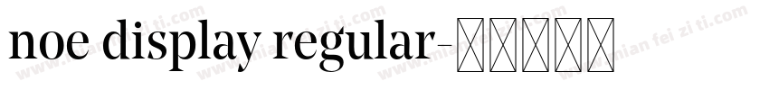 noe display regular字体转换